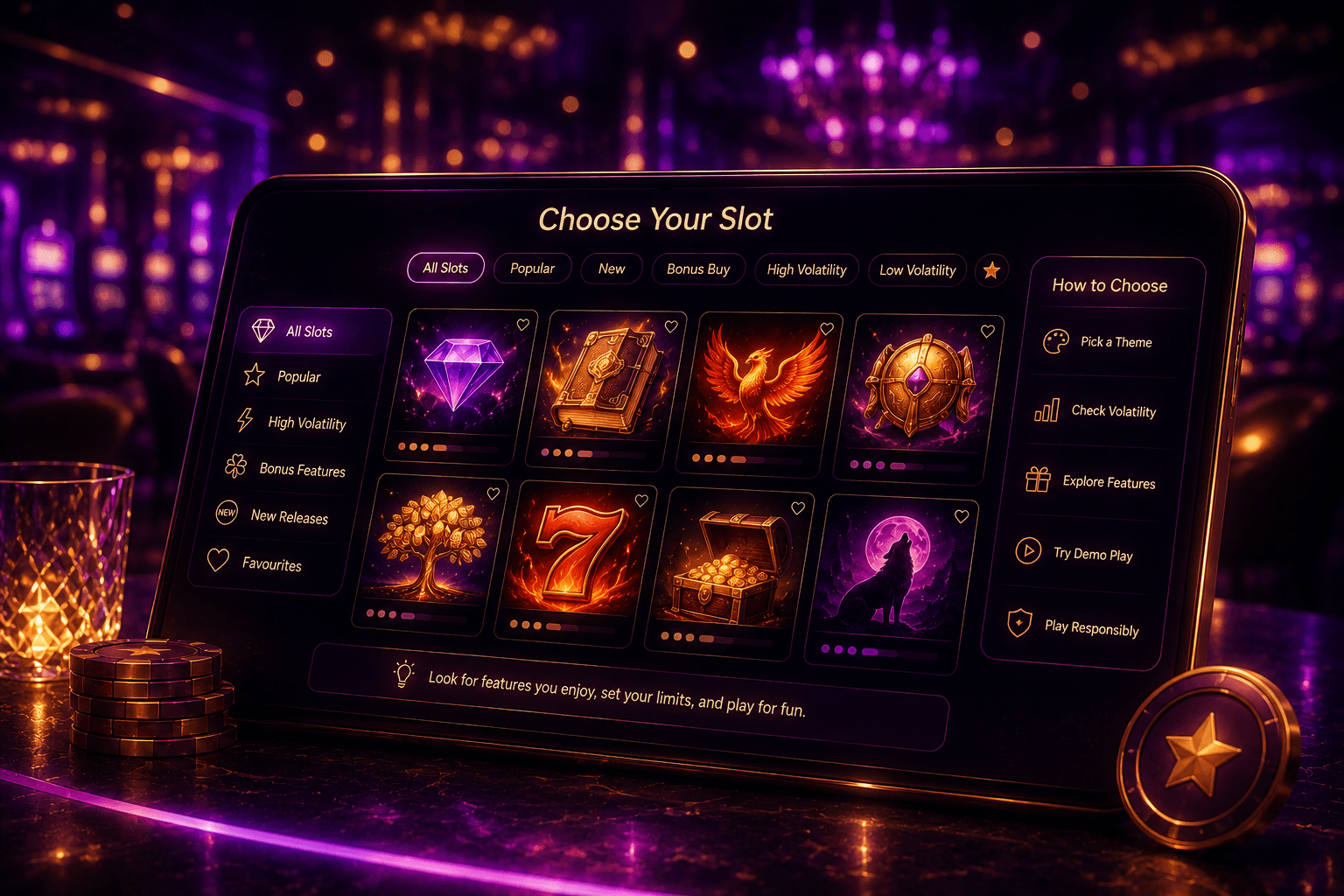 Playlive choosing a slot